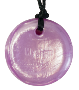 Pink Gumdrop disc pendant
